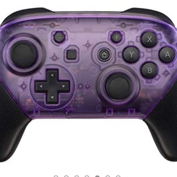 eXtremeRate Atomic Purple Clear Faceplate and Backplate for Nintendo‎ Switch Pro - Picture 2 of 6